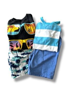 Boys Size 5/6 Summer Bundle | Caribbean Joe Cat & Jack | 6 Pieces